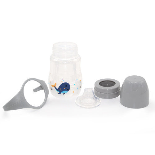 Biberon cu toarte si tetina din silicon BabyJem